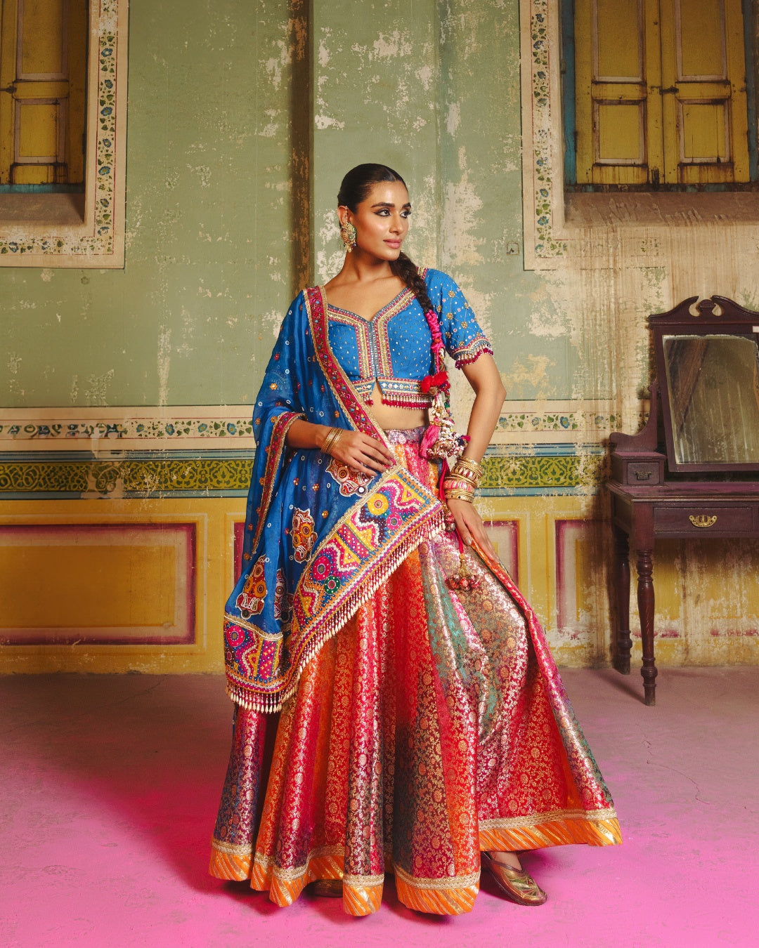 BANARASI LAHER LAMPI LEHENGA SET