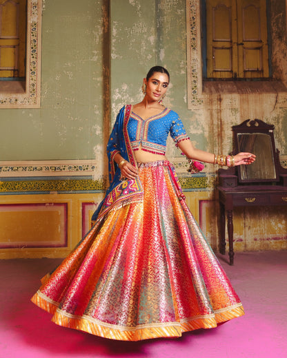 BANARASI LAHER LAMPI LEHENGA SET